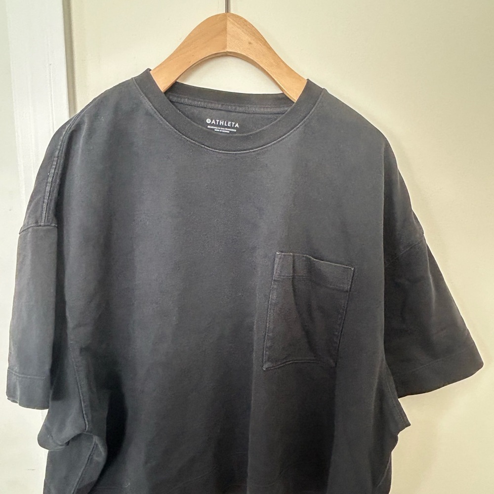 Athleta Charcoal Crew Neck Tee